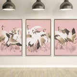 Paragon Curious Cranes - Pinna Pink 50 X 34 X 3 Wall Art