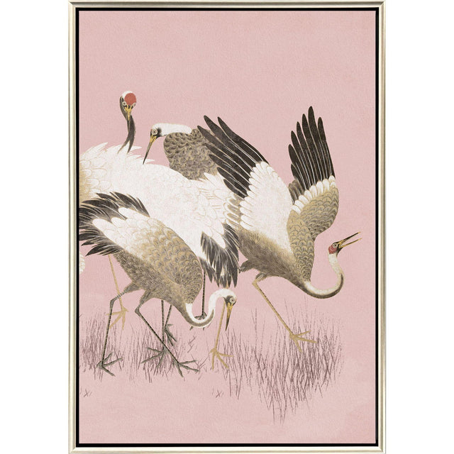Paragon Curious Cranes - Preen Pink 50 X 34 X 3 Wall Art