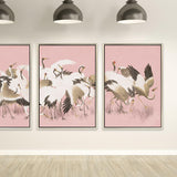 Paragon Curious Cranes - Preen Pink 50 X 34 X 3 Wall Art