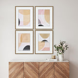 Paragon Curved Forms S/4 Pink 25 X 19 X 2 Wall Art