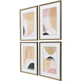 Paragon Curved Forms S/4 Pink 25 X 19 X 2 Wall Art