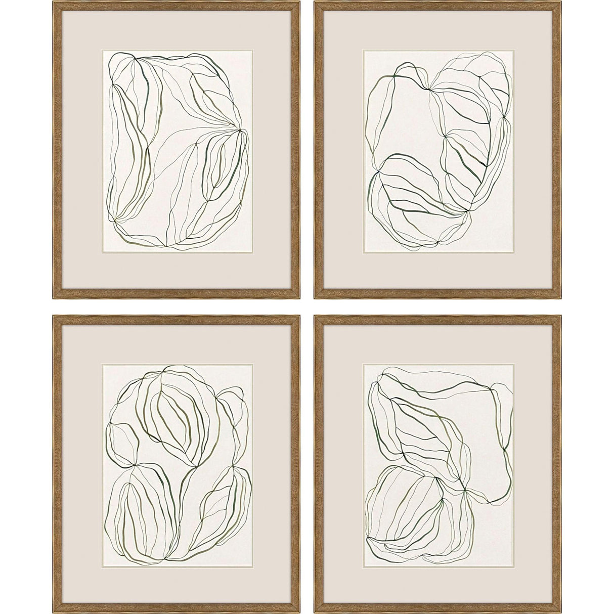 Paragon Linear Composition S/4 Green 23 X 19 X 2 Wall Art