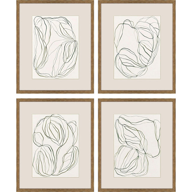Paragon Linear Composition S/4 Green 23 X 19 X 2 Wall Art