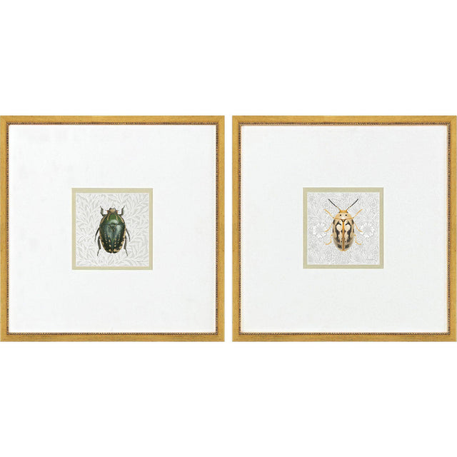 Paragon Beetles S/2 Green 17 X 17 X 1 Wall Art