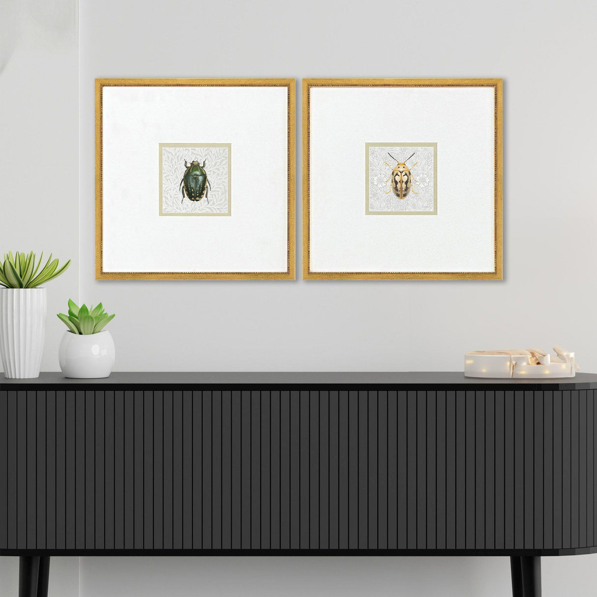 Paragon Beetles S/2 Green 17 X 17 X 1 Wall Art