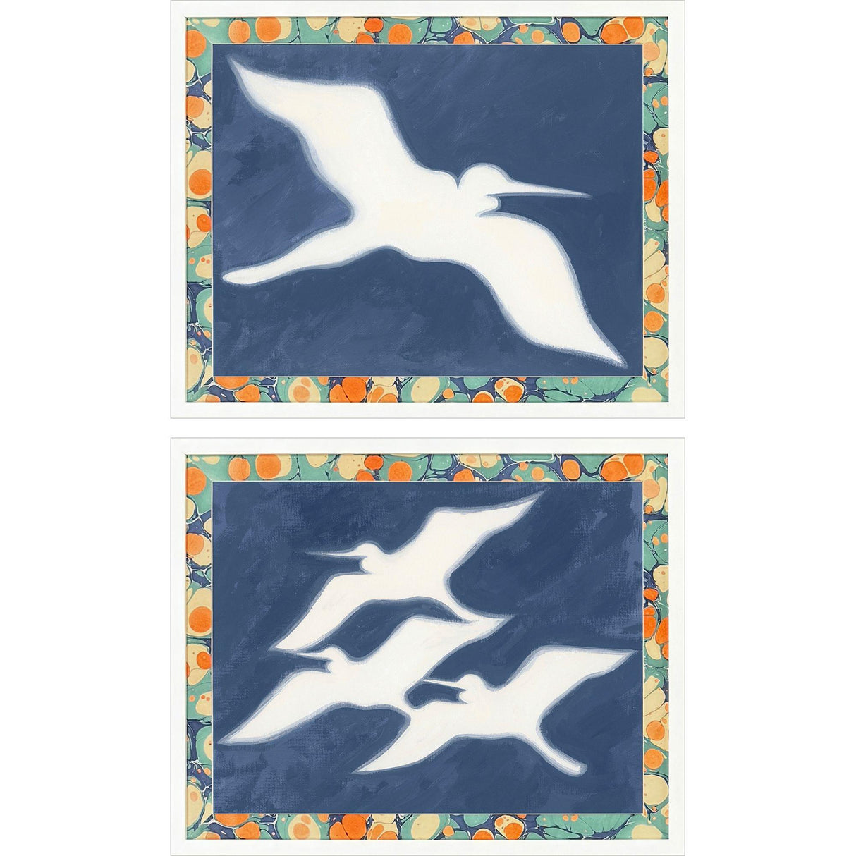 Paragon Egrets - Flight S/2 Blue 22 X 28 X 2 Wall Art