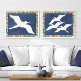 Paragon Egrets - Flight S/2 Blue 22 X 28 X 2 Wall Art
