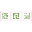 Paragon Minimal Moments I S/3 Green 17 X 17 X 1 Wall Art