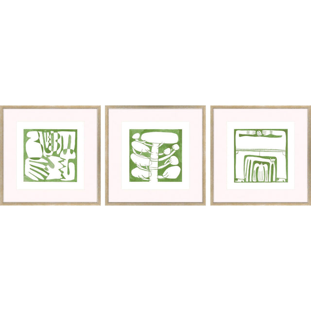 Paragon Minimal Moments I S/3 Green 17 X 17 X 1 Wall Art