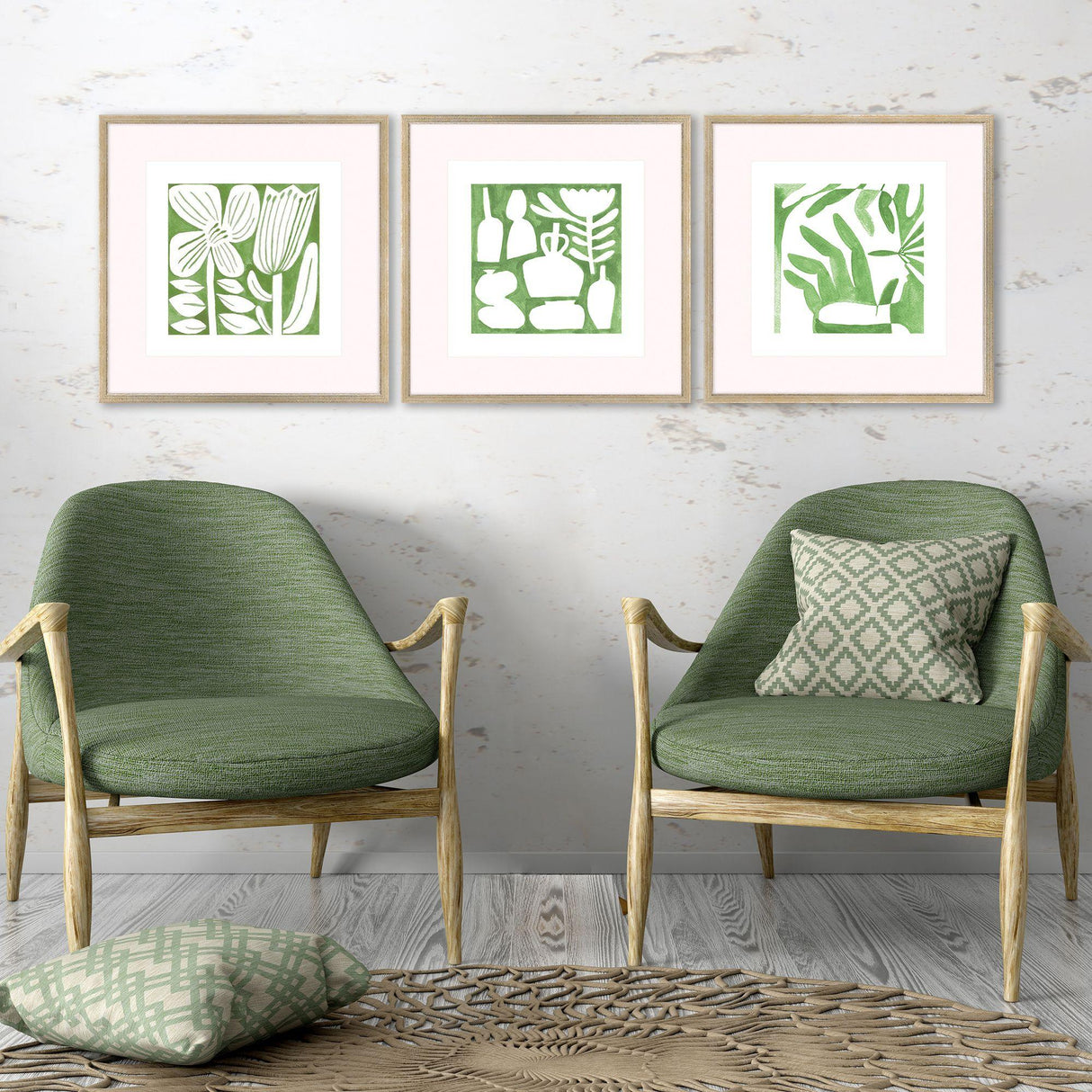 Paragon Minimal Moments II S/3 Green 17 X 17 X 1 Wall Art