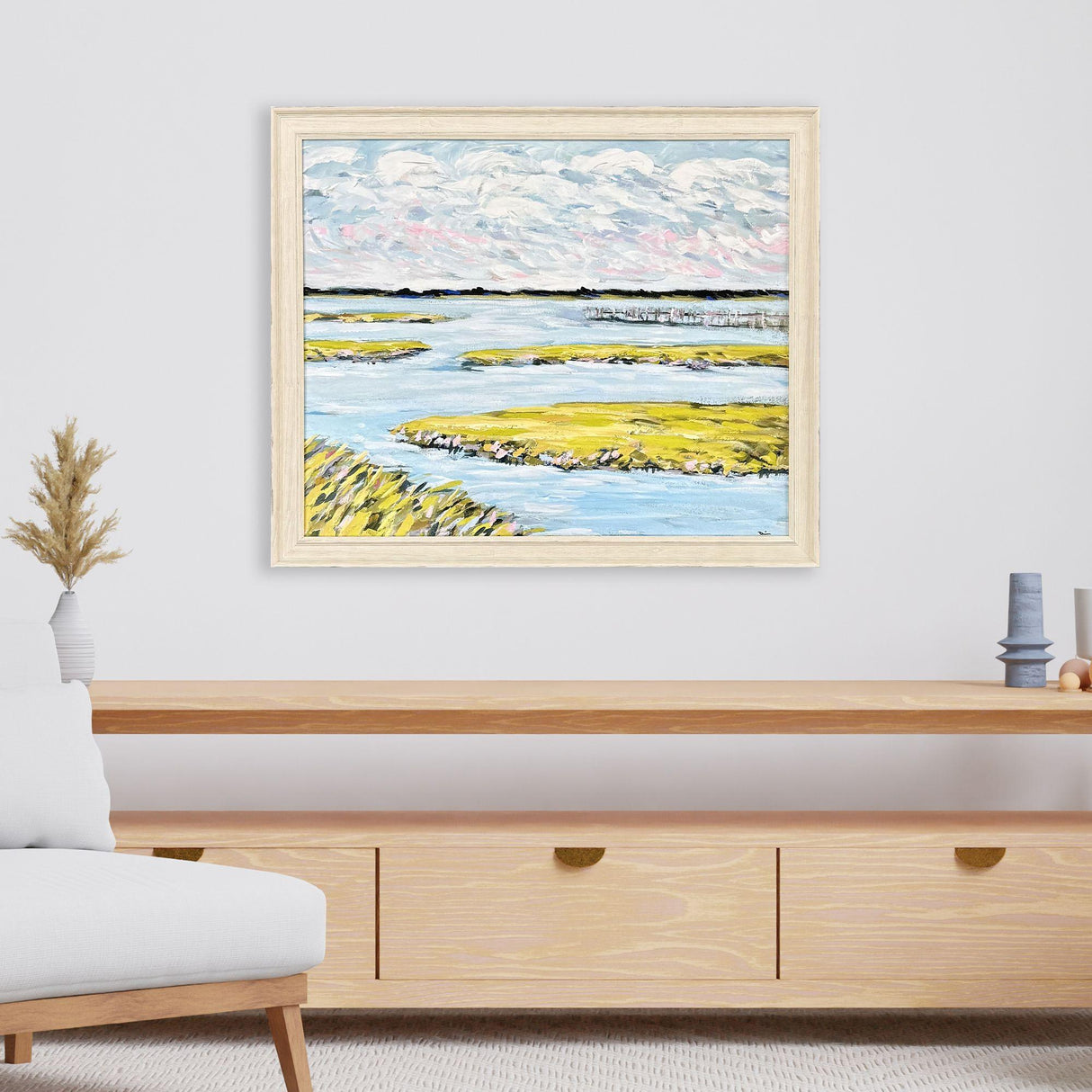 Paragon Marsh Day Blue 32 X 39 X 2 Wall Art