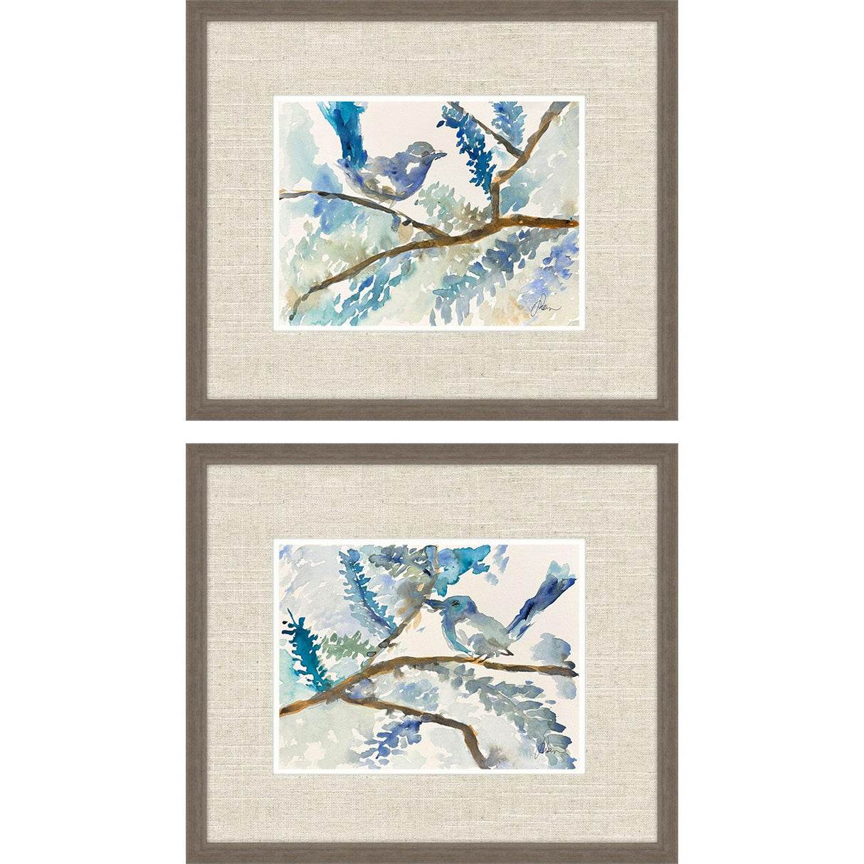 Paragon Here Birdie Birdie S/2 Blue 17 X 20 X 2 Wall Art