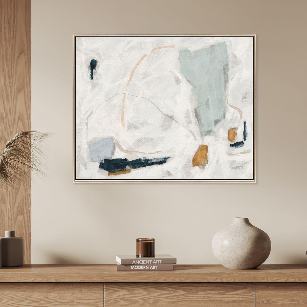 Paragon Abstract Dash Beige 34 X 42 X 3 Wall Art
