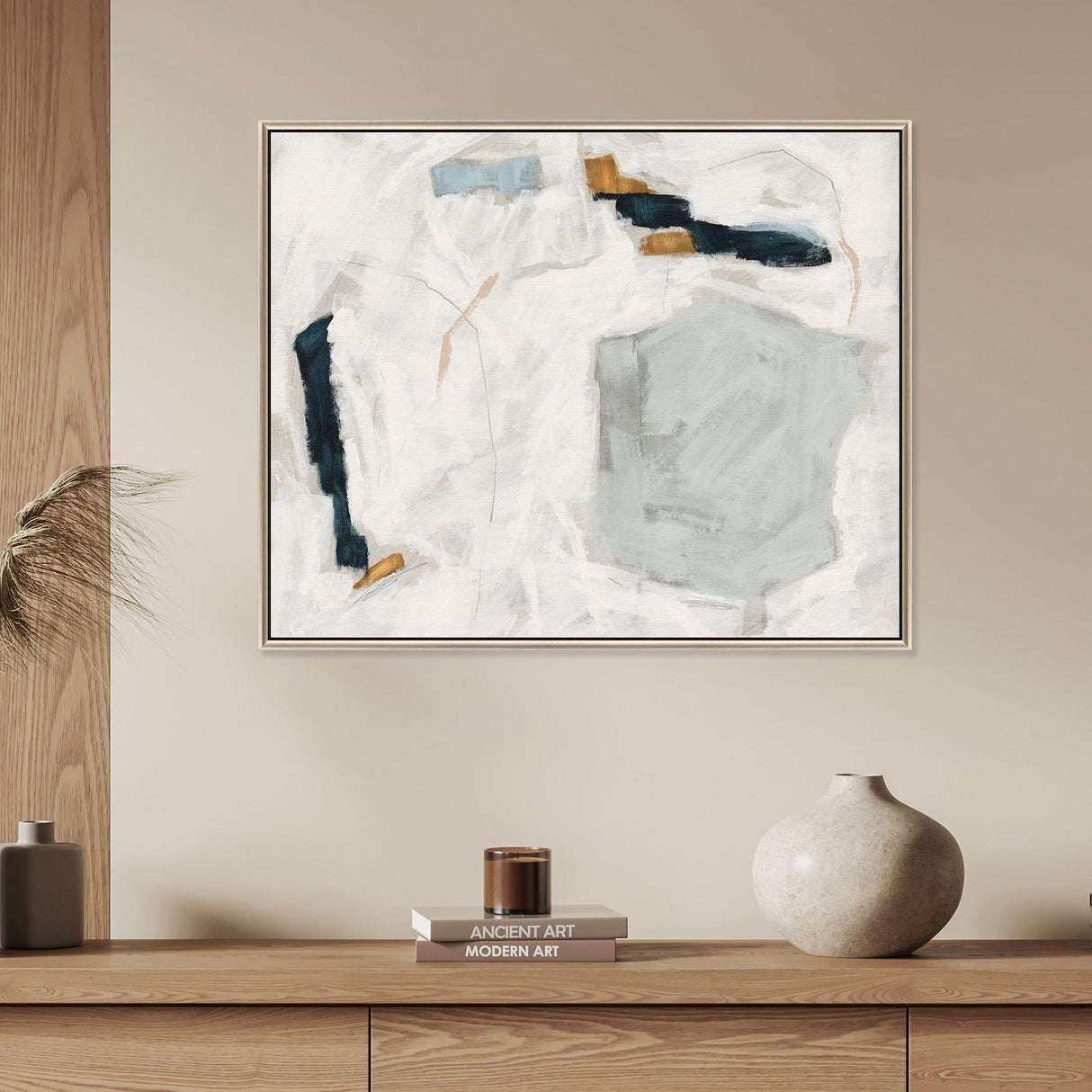 Paragon Abstract Drift Beige 34 X 42 X 3 Wall Art