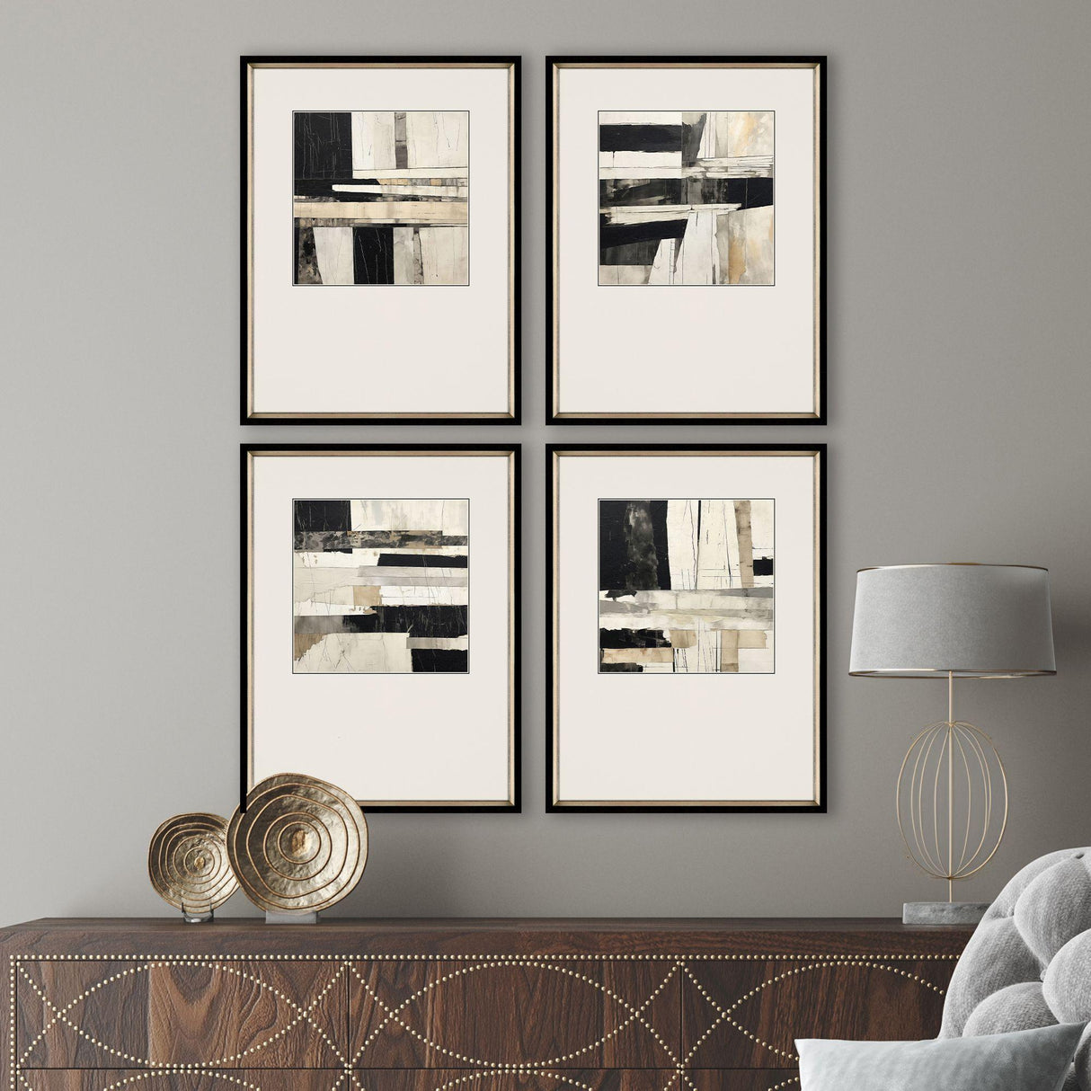 Paragon Liminal S/4 Black 20 X 17 X 2 Wall Art