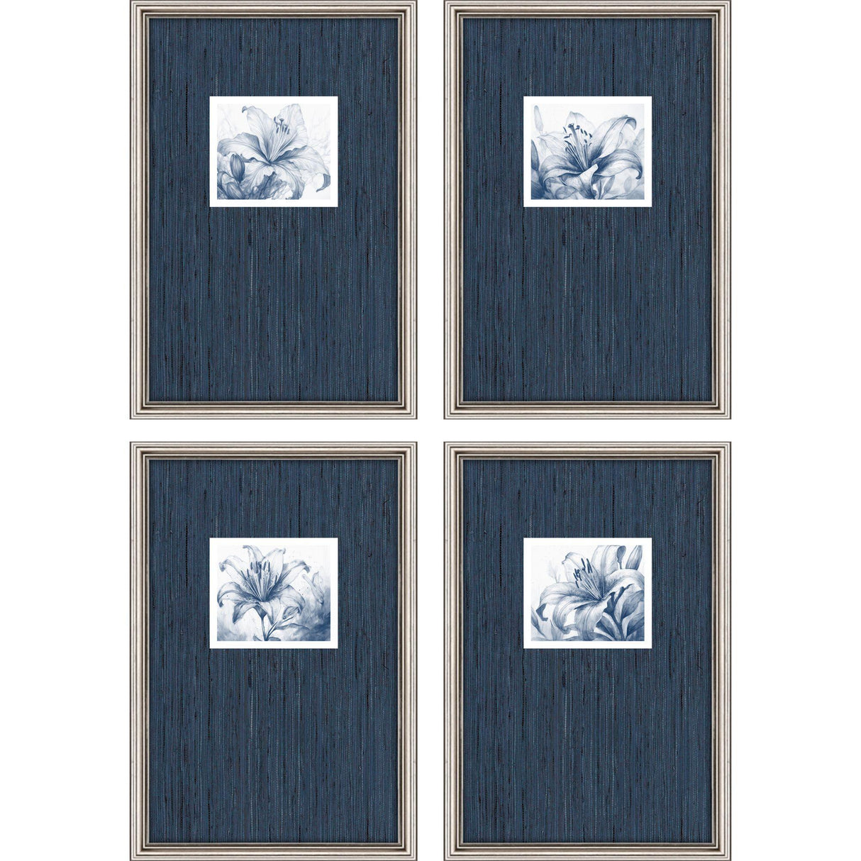 Paragon Lilies S/4 Blue 19 X 13 X 1 Wall Art