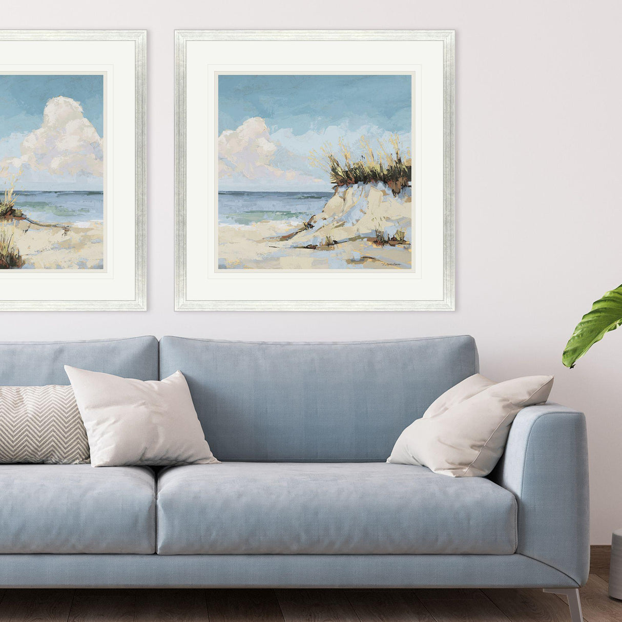Paragon Cloudy Beach II Blue 42 X 42 X 2 Wall Art