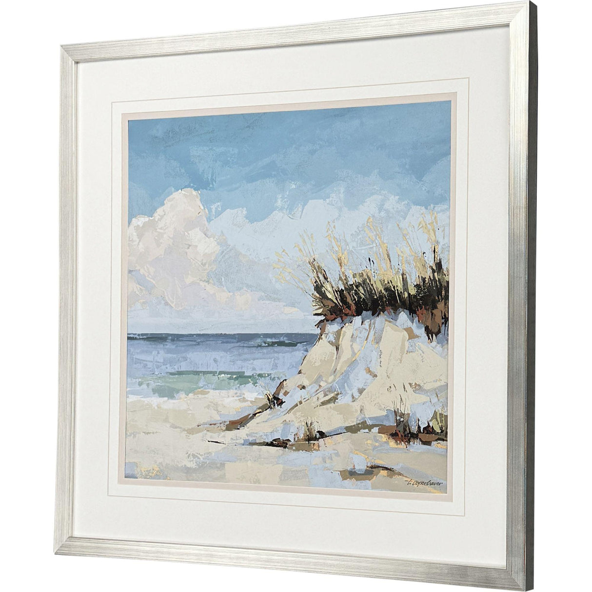 Paragon Cloudy Beach II Blue 42 X 42 X 2 Wall Art