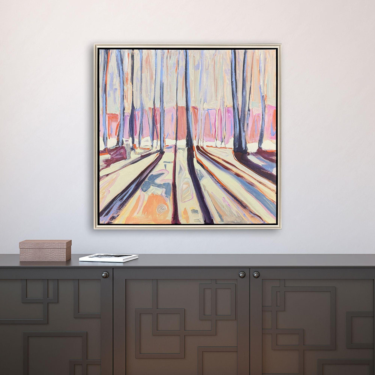 Paragon Woodland Reflections Pink 40 X 40 X 3 Wall Art