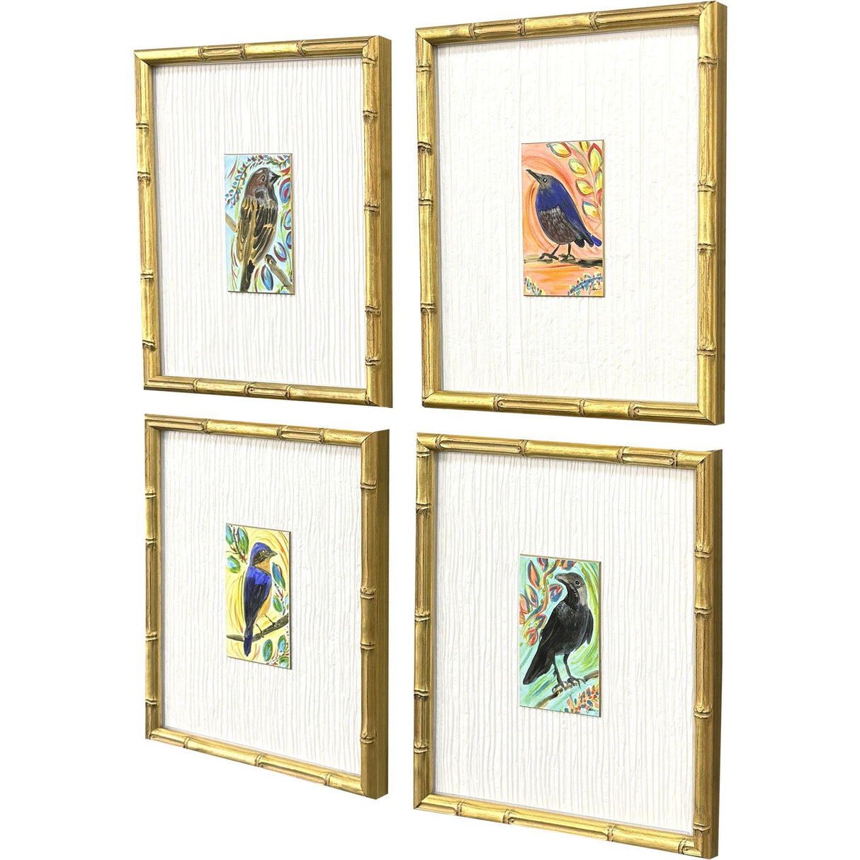Paragon Sassy Birds S/4 Blue 13 X 11 X 2 Wall Art