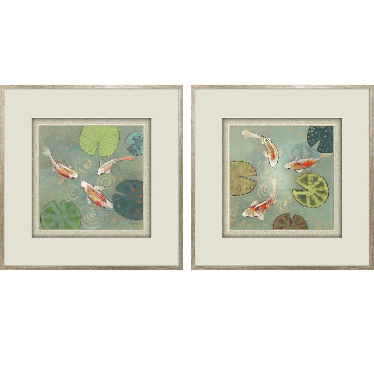 Paragon Floating Motion S/2 Blue 25 X 25 X 2 Wall Art