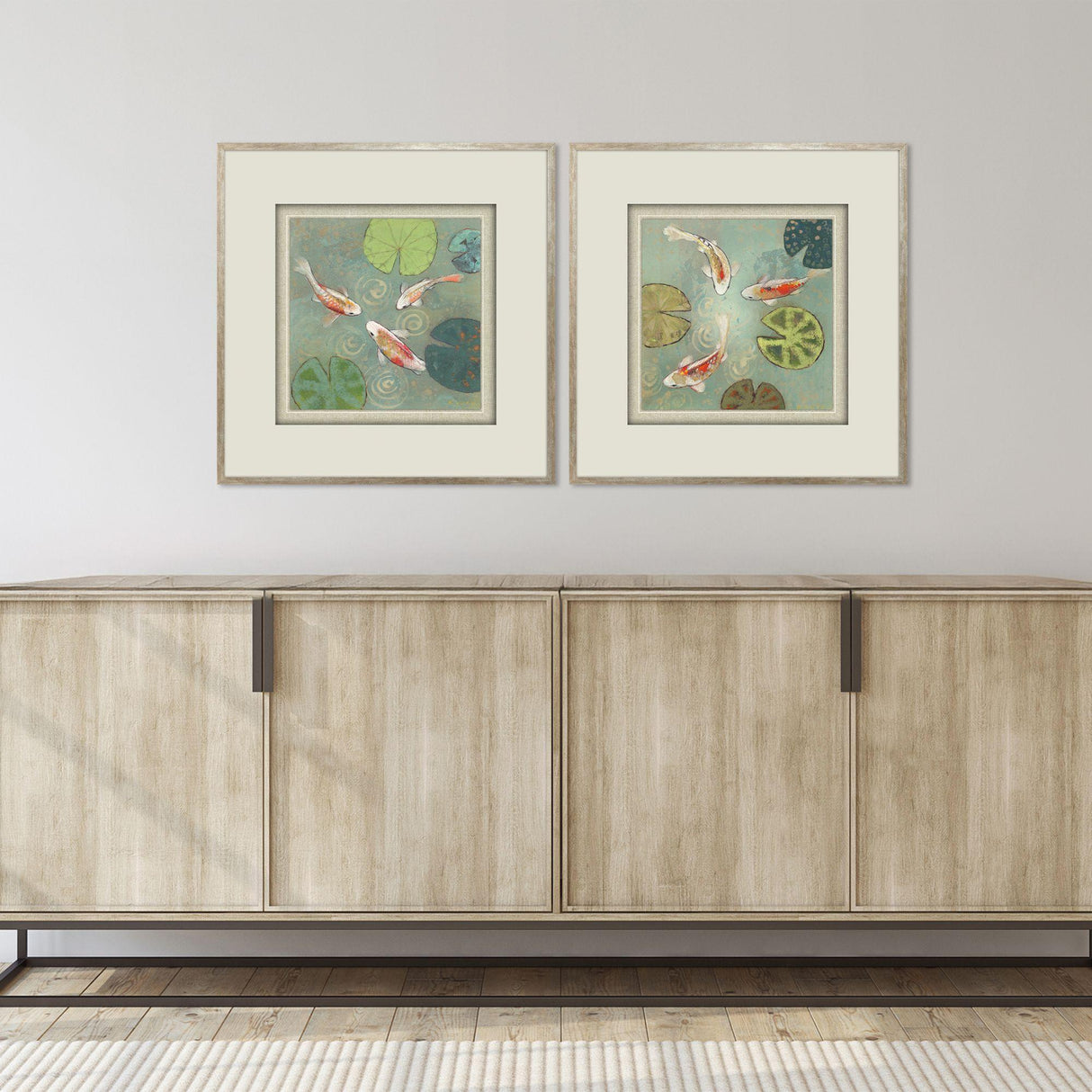 Paragon Floating Motion S/2 Blue 25 X 25 X 2 Wall Art