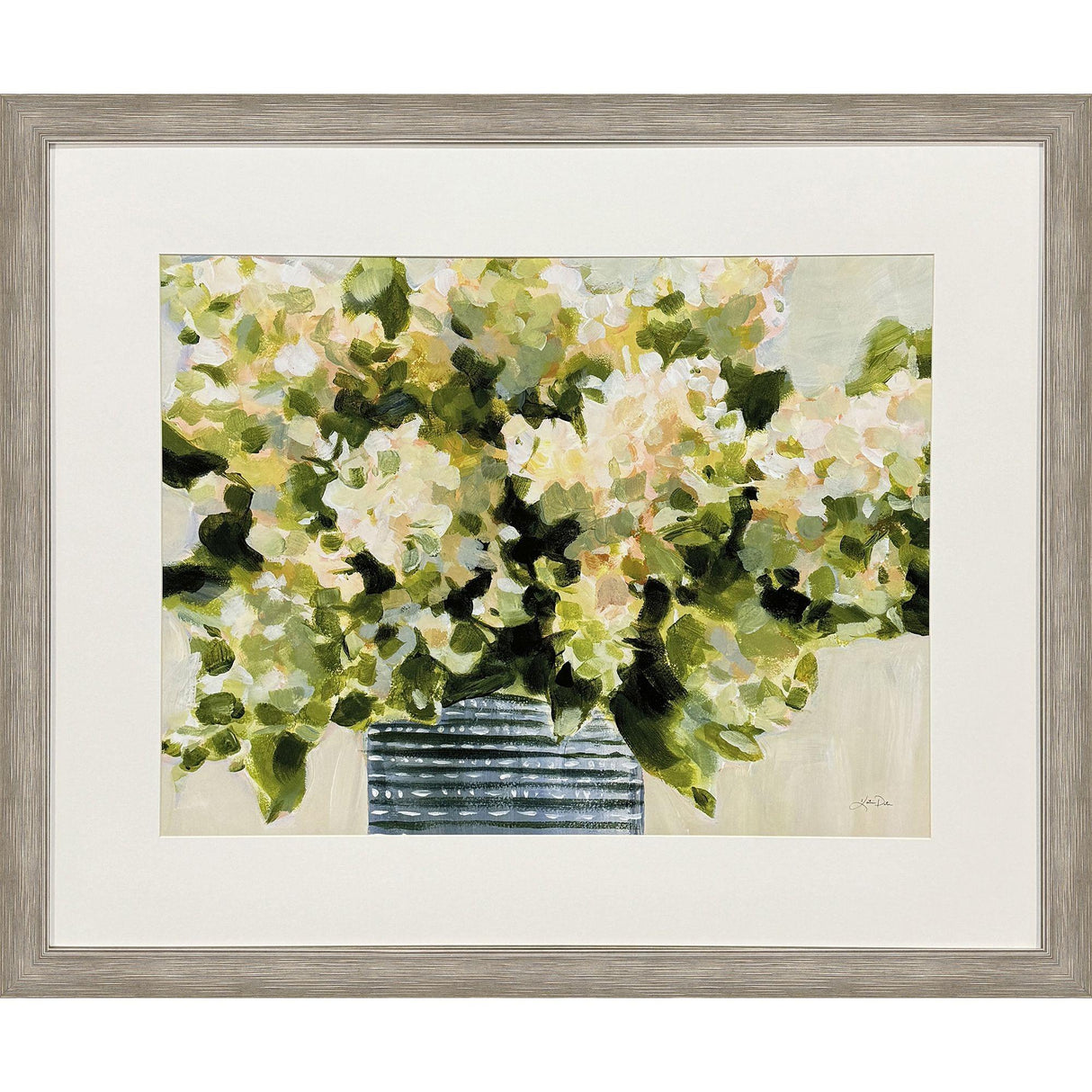 Paragon Hydrangeas in Vase Green 41 X 50 X 2 Wall Art
