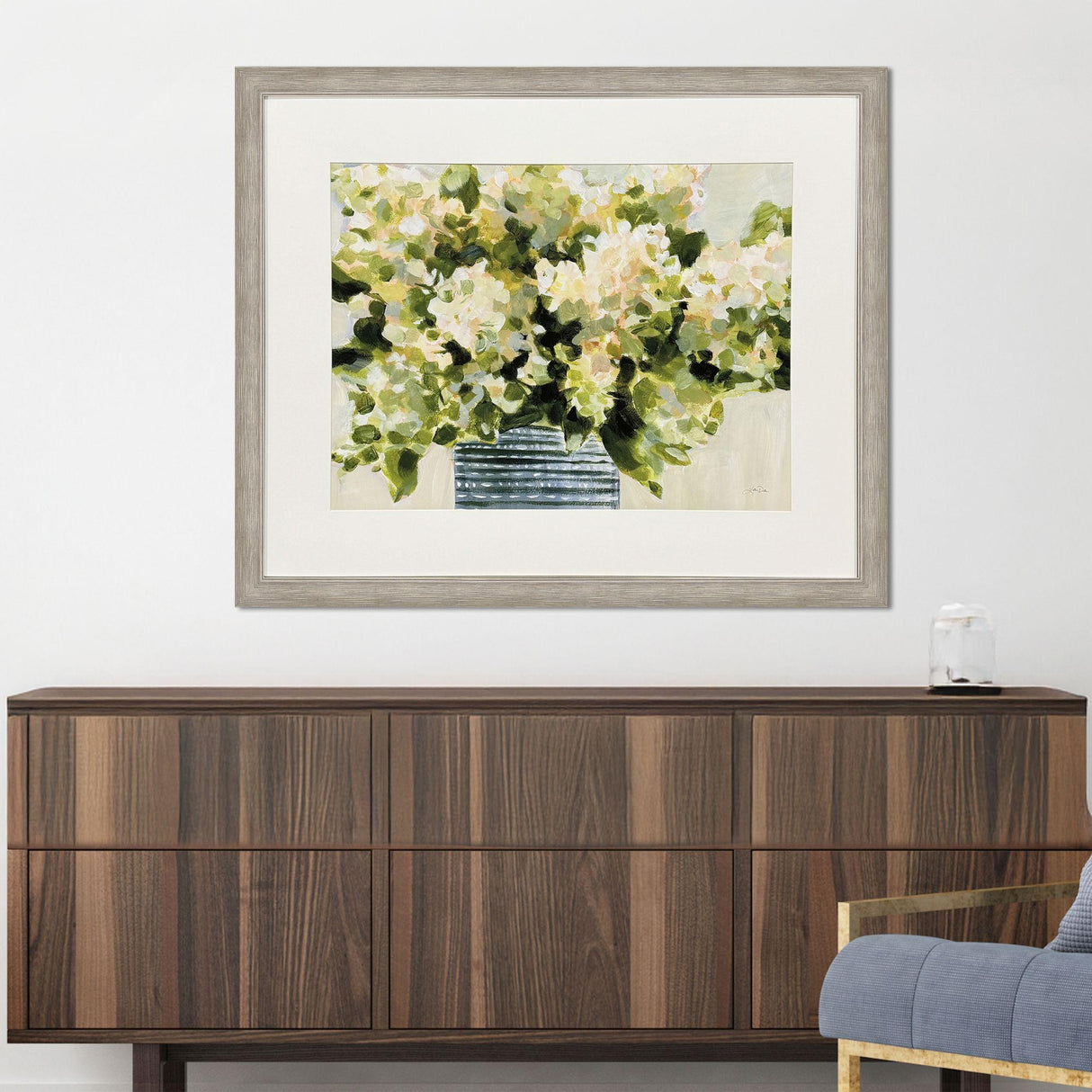 Paragon Hydrangeas in Vase Green 41 X 50 X 2 Wall Art