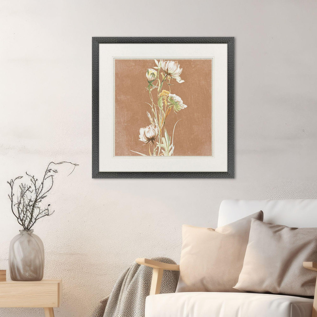 Paragon Wildflowers I White 35 X 35 X 2 Wall Art