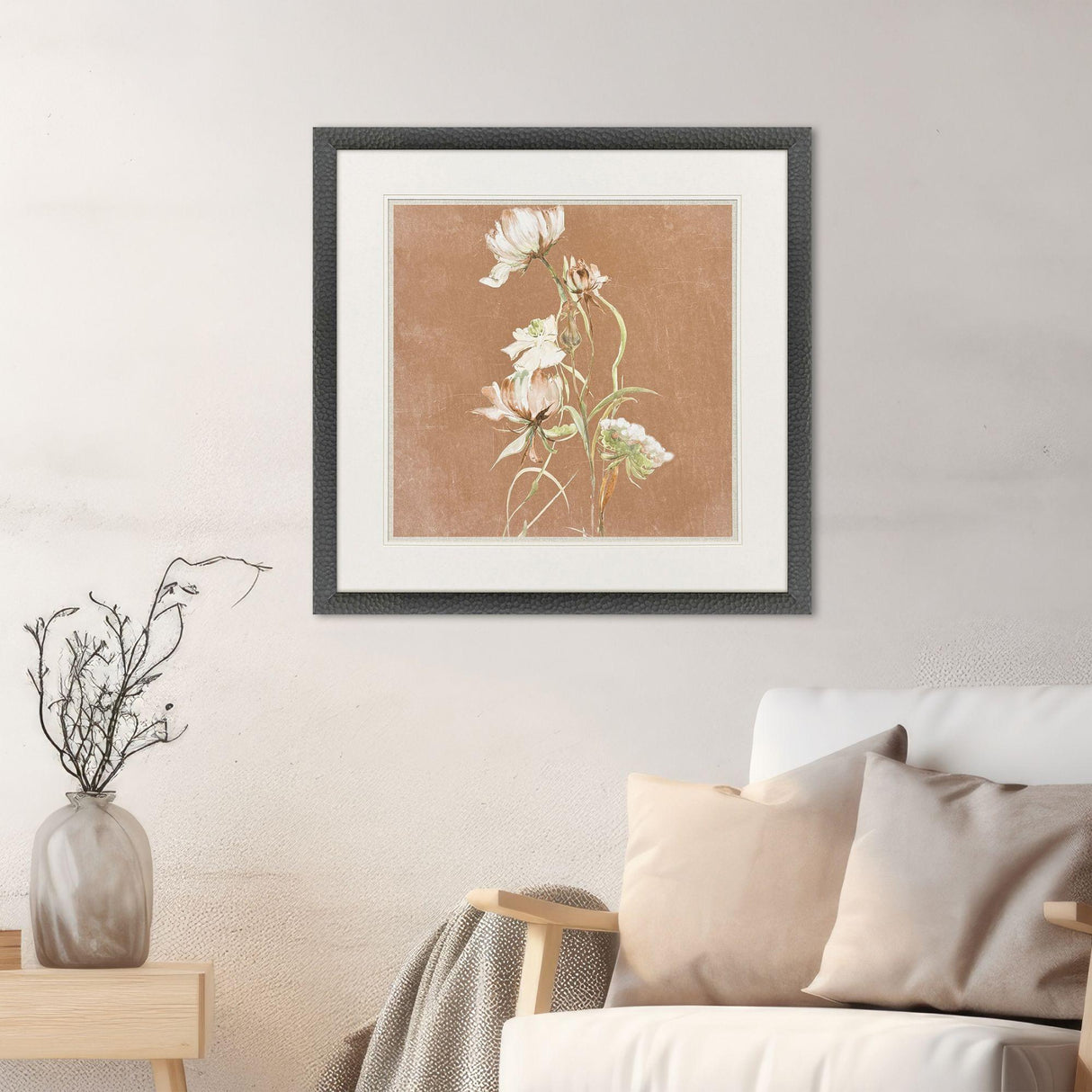Paragon Wildflowers II White 35 X 35 X 2 Wall Art
