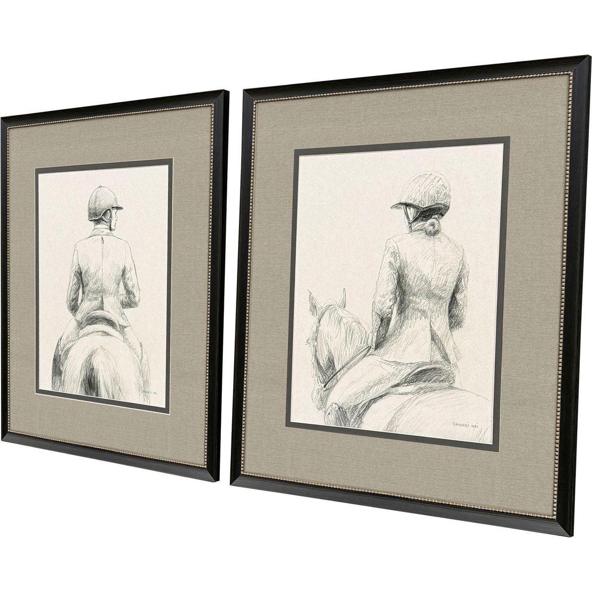Paragon English Rider S/2 Gray 30 X 26 X 1 Wall Art
