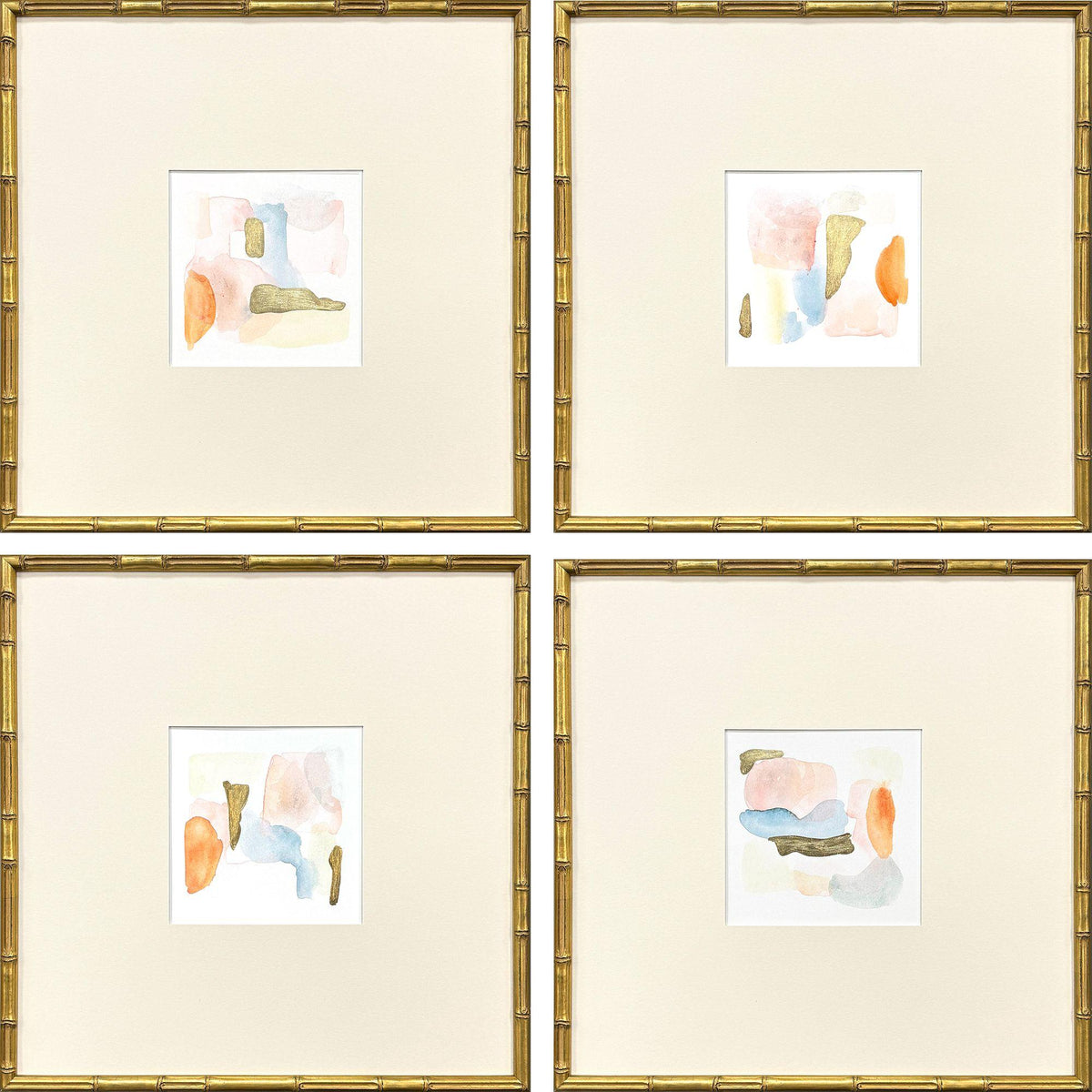 Paragon Like Clouds S/4 Orange 21 X 21 X 2 Wall Art