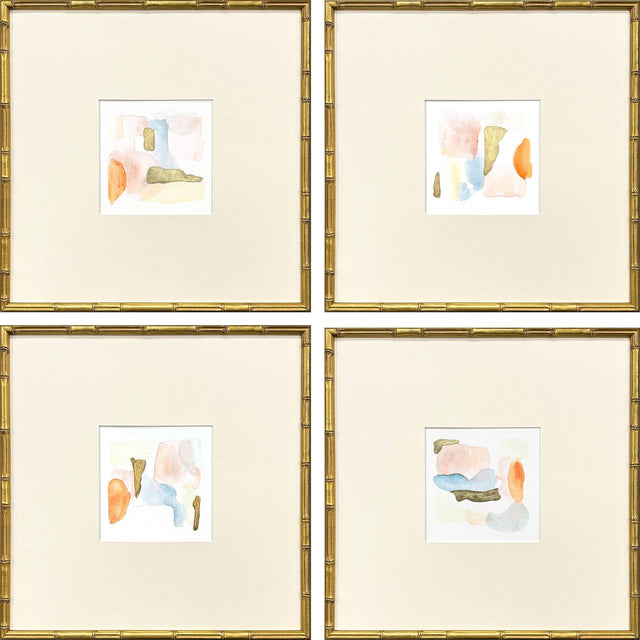 Paragon Like Clouds S/4 Orange 21 X 21 X 2 Wall Art