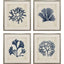 Paragon Indigo Sea Life S/4 Blue 19 X 17 X 2 Wall Art