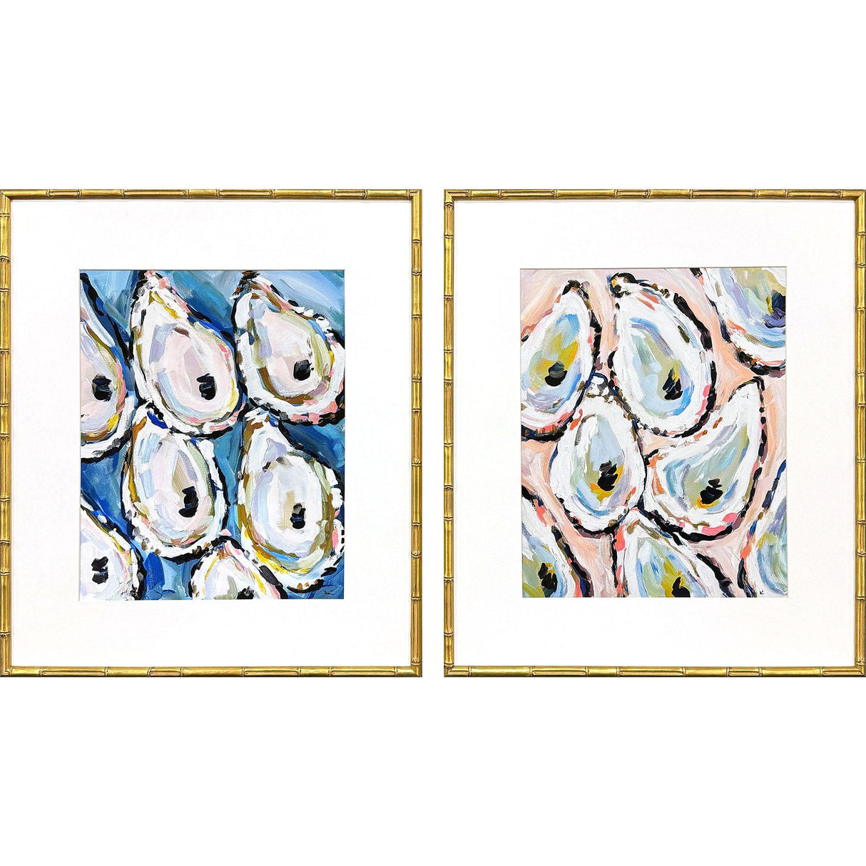 Paragon Oyster Shells S/2 Blue 29 X 25 X 2 Wall Art