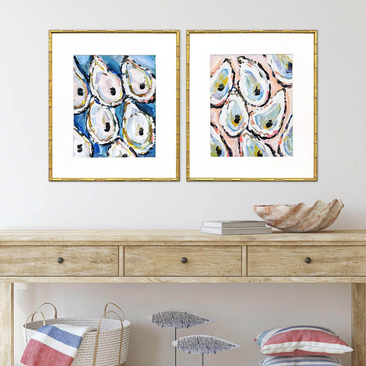 Paragon Oyster Shells S/2 Blue 29 X 25 X 2 Wall Art