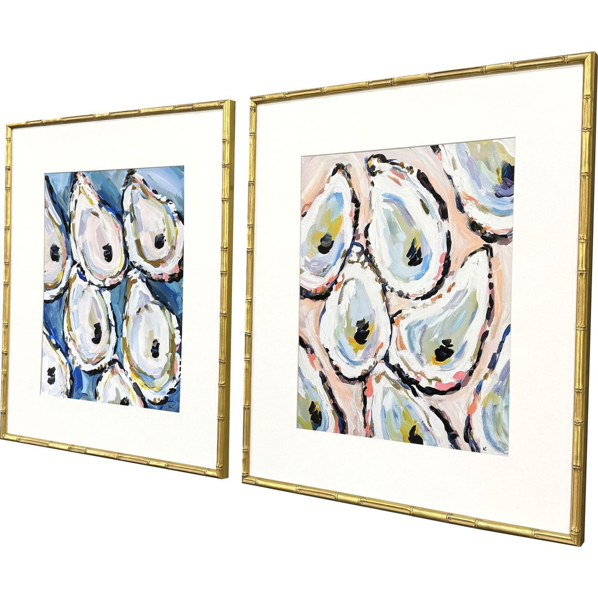 Paragon Oyster Shells S/2 Blue 29 X 25 X 2 Wall Art