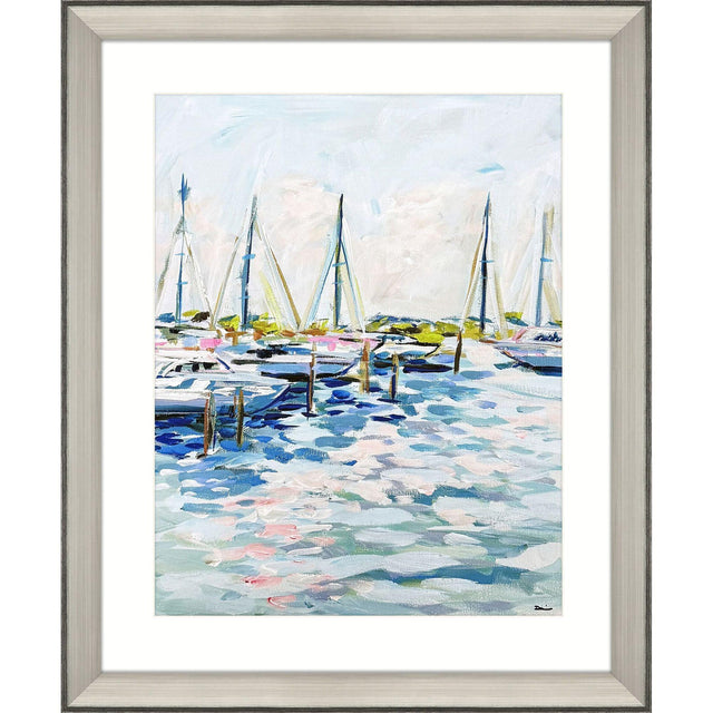 Paragon Marina at Dusk Blue 44 X 36 X 3 Wall Art