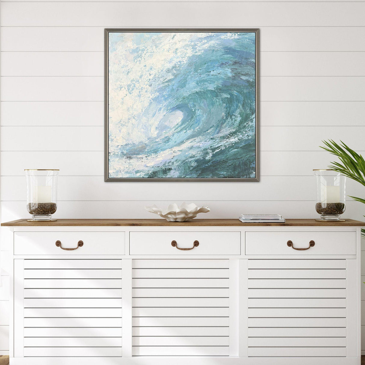 Paragon Summer Wave Blue 39 X 39 X 2 Wall Art