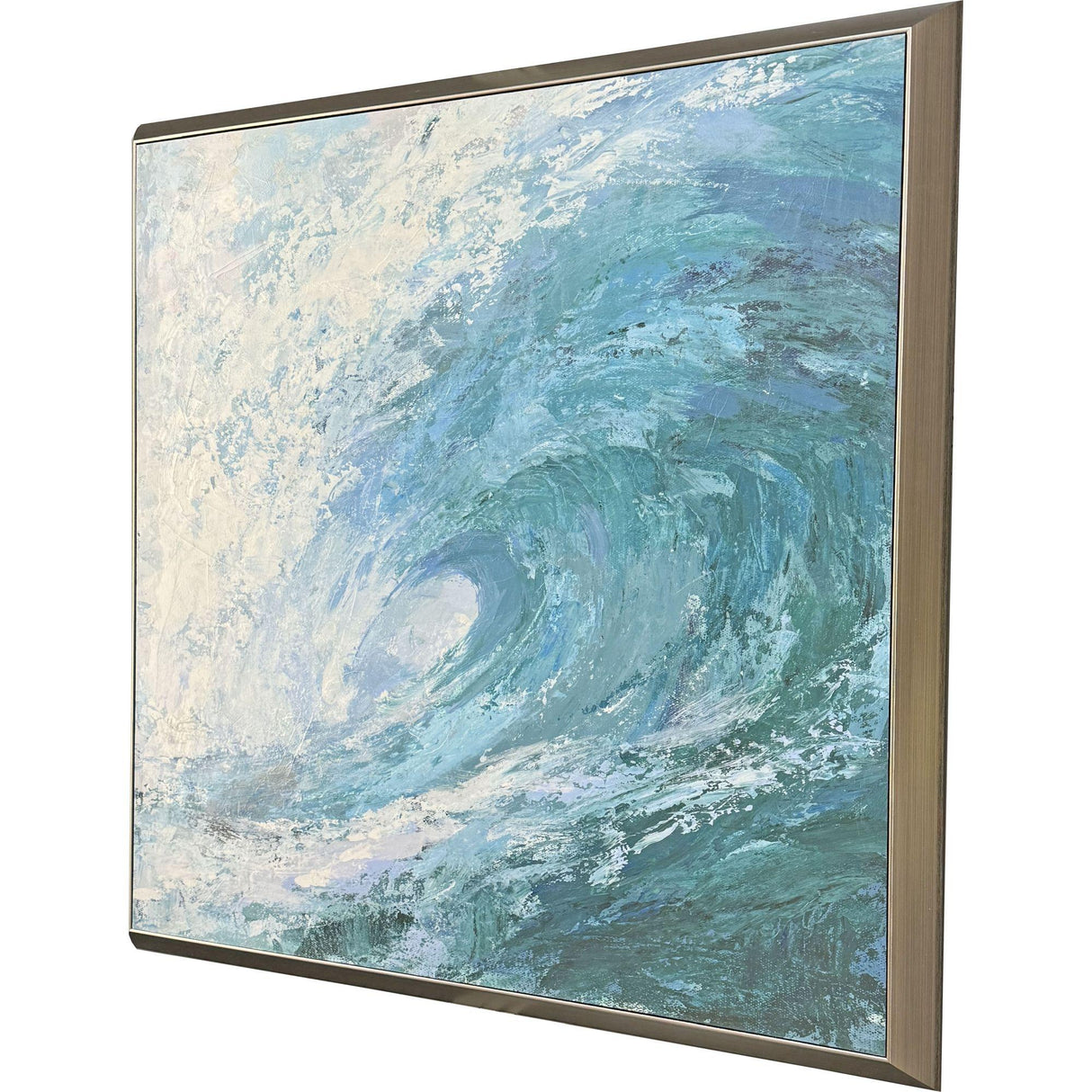 Paragon Summer Wave Blue 39 X 39 X 2 Wall Art