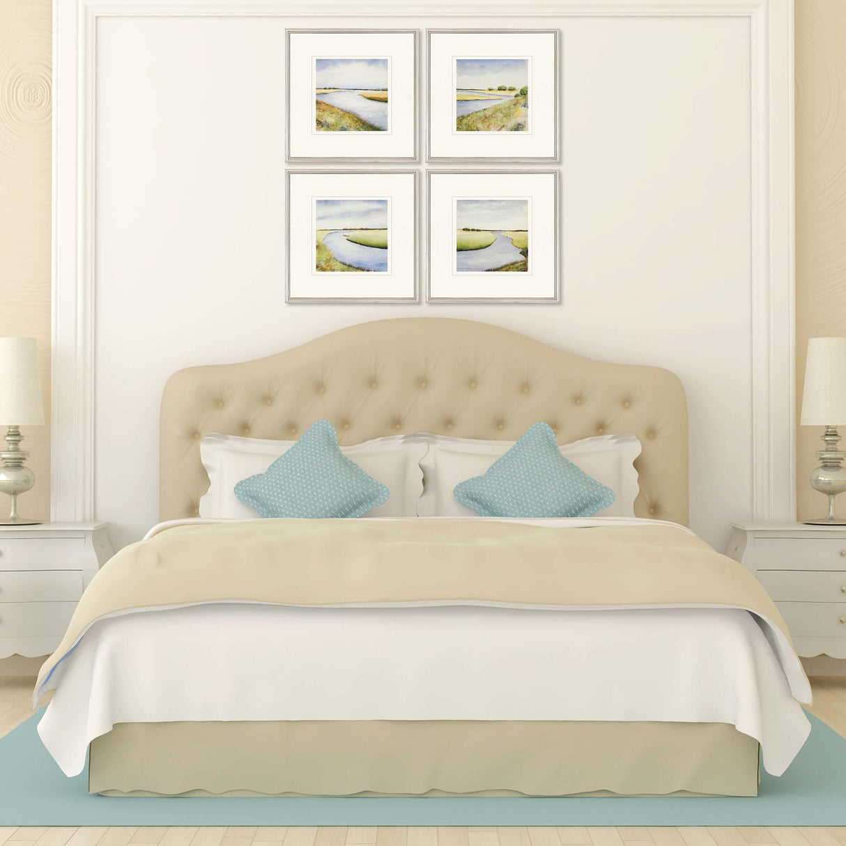 Paragon Marsh S/4 Blue 20 X 20 X 1 Wall Art