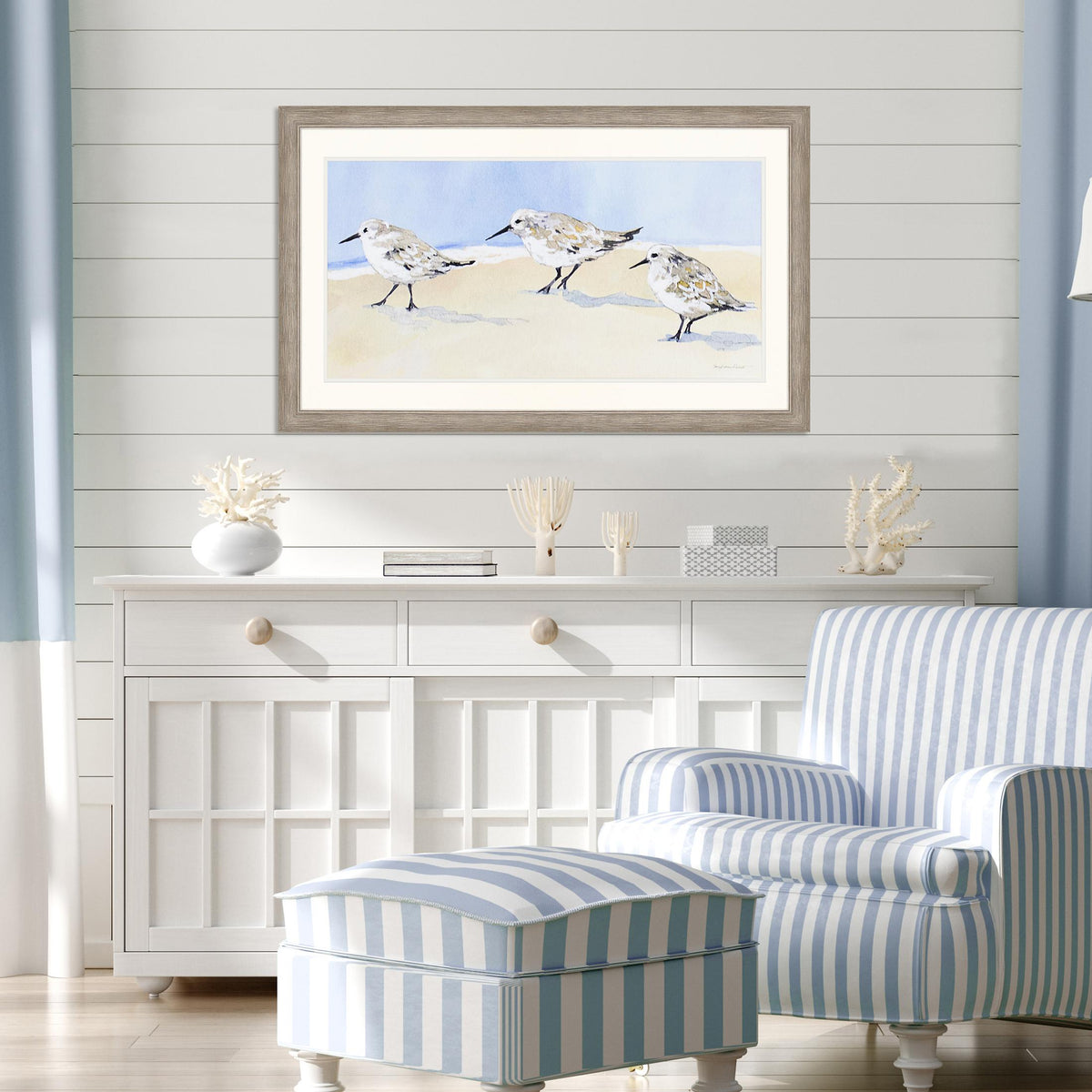 Paragon Sandpipers I Blue 26 X 42 X 2 Wall Art