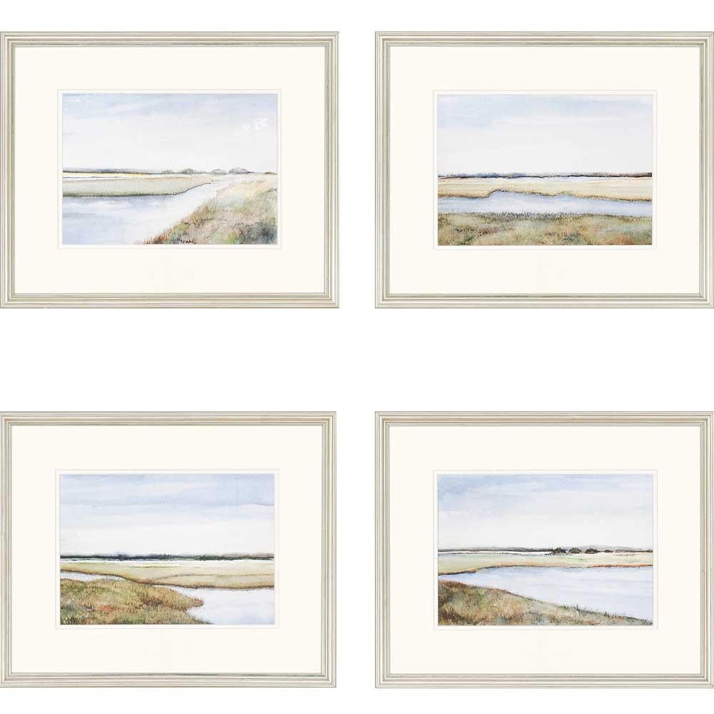 Paragon Marshes S/4 Blue 17 X 21 X 1 Wall Art