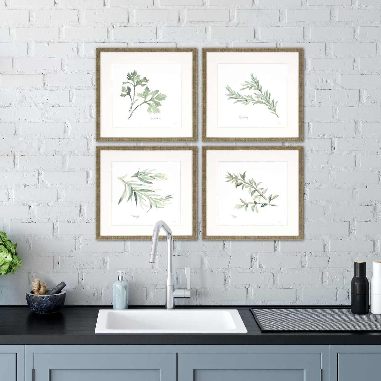 Paragon Fresh Herbs S/4 Green 17 X 17 X 1 Wall Art