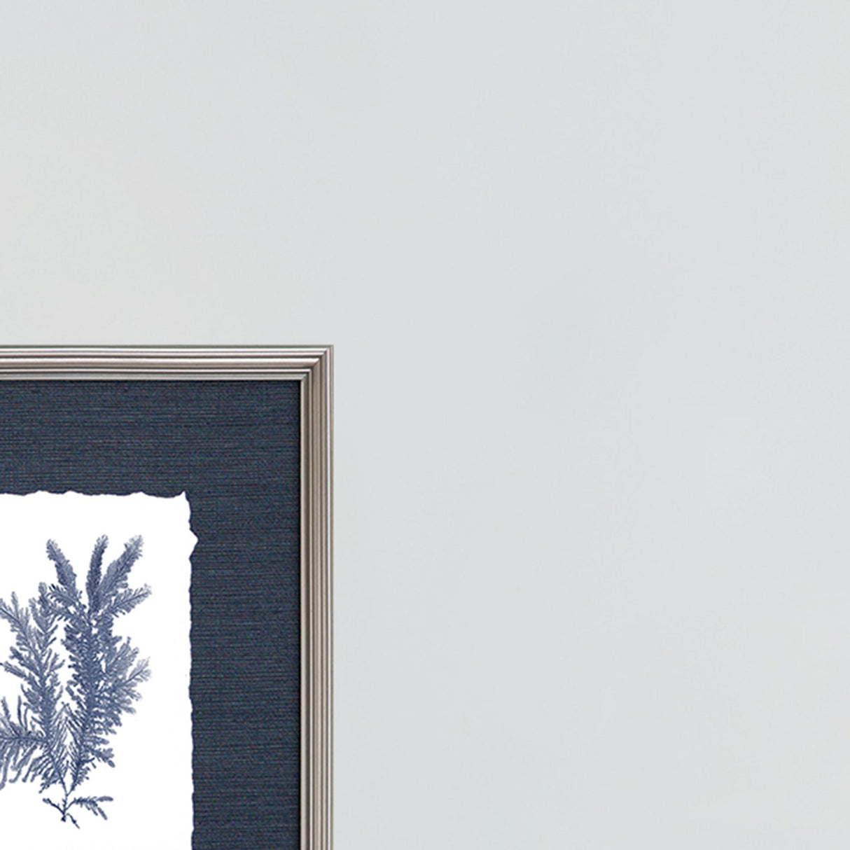 Paragon Coral on Grasscloth S/4 Blue 13 X 10 X 1 Wall Art