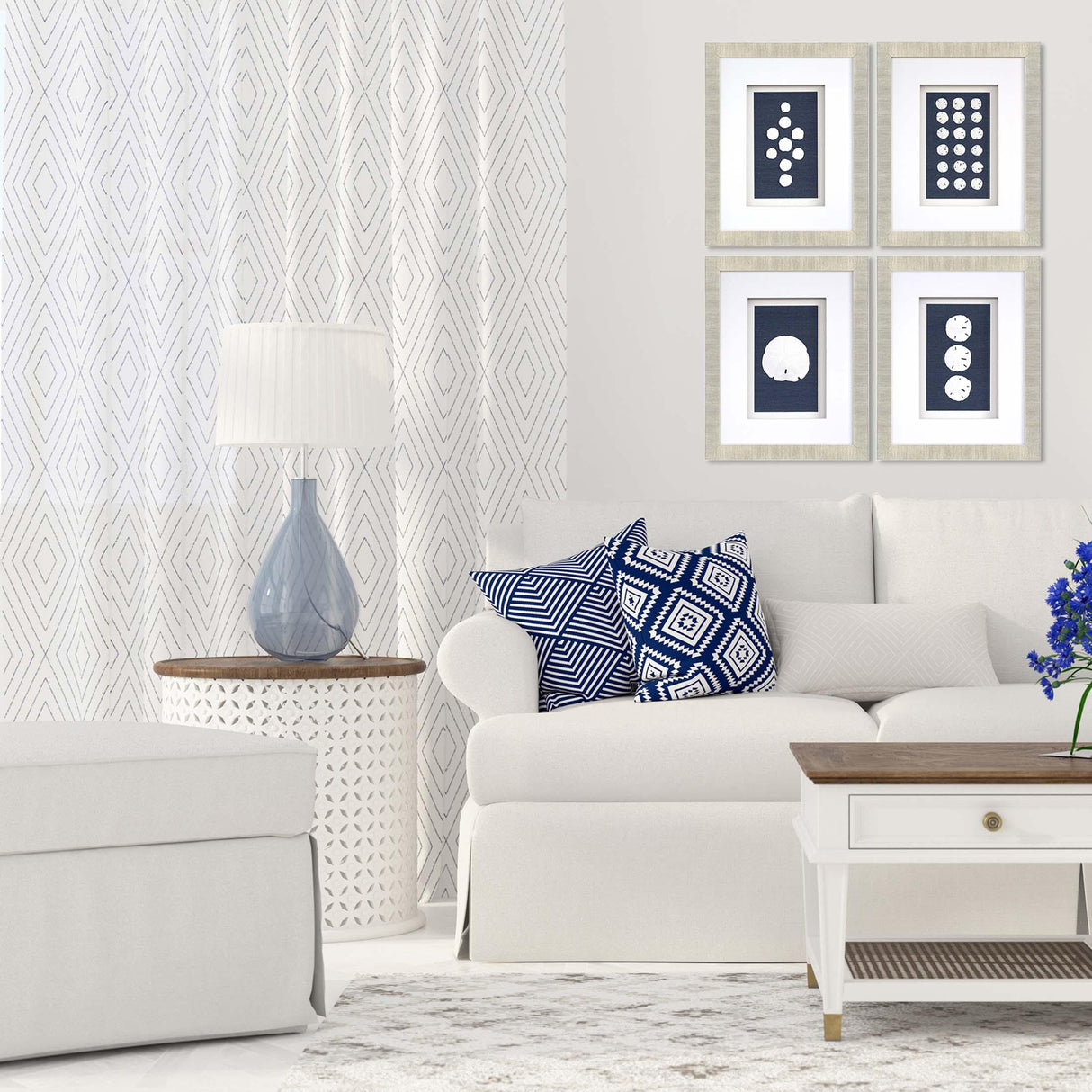 Paragon Sand Dollars S/4 Blue 23 X 18 X 2 Wall Art