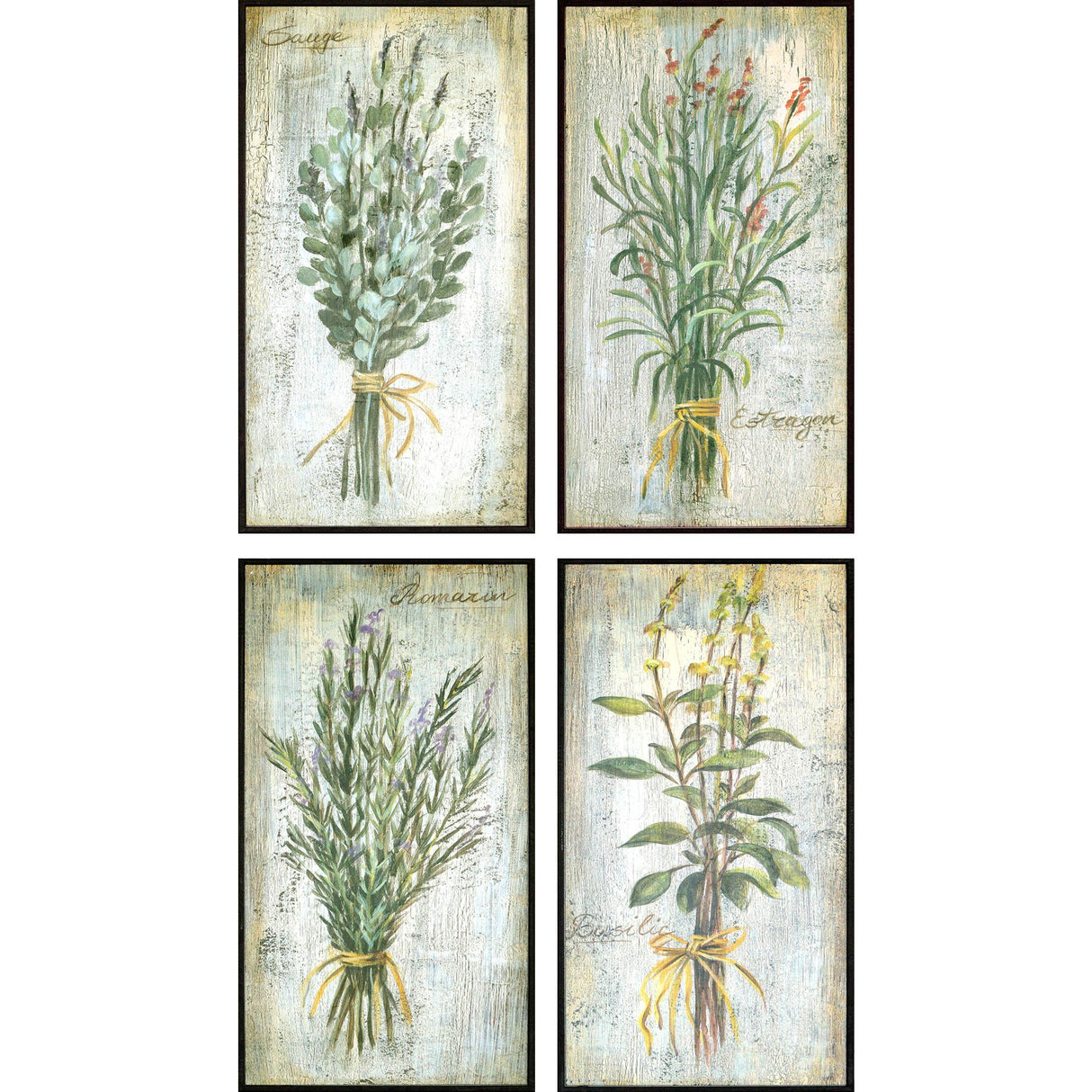 Paragon Bountiful Herbs S/4 Green 25 X 13 X 2 Wall Art