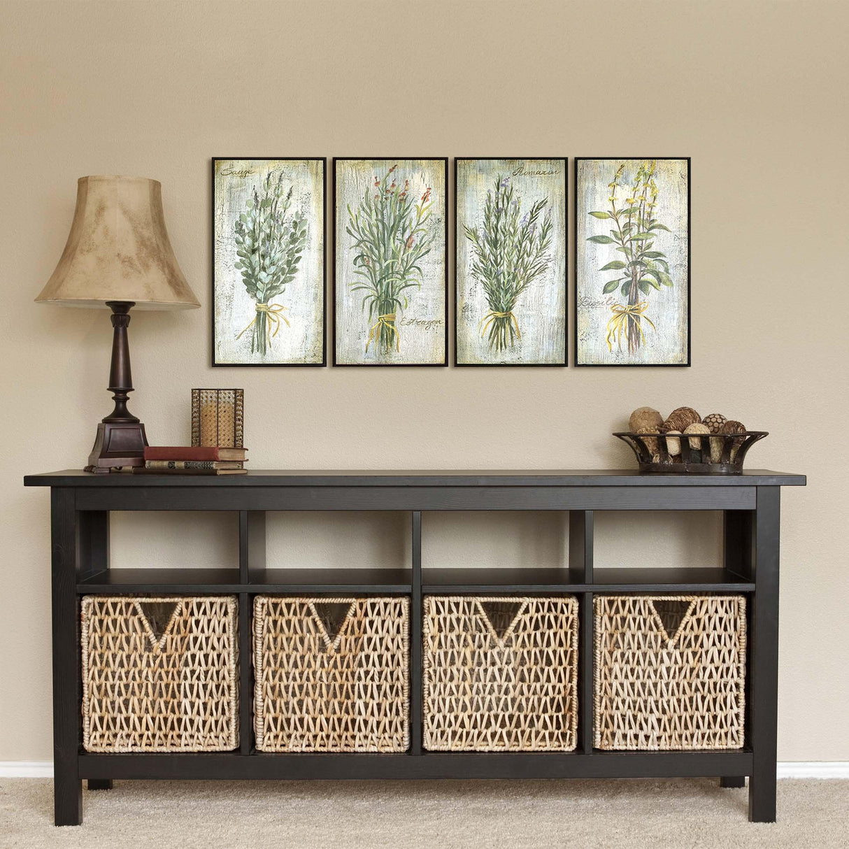 Paragon Bountiful Herbs S/4 Green 25 X 13 X 2 Wall Art