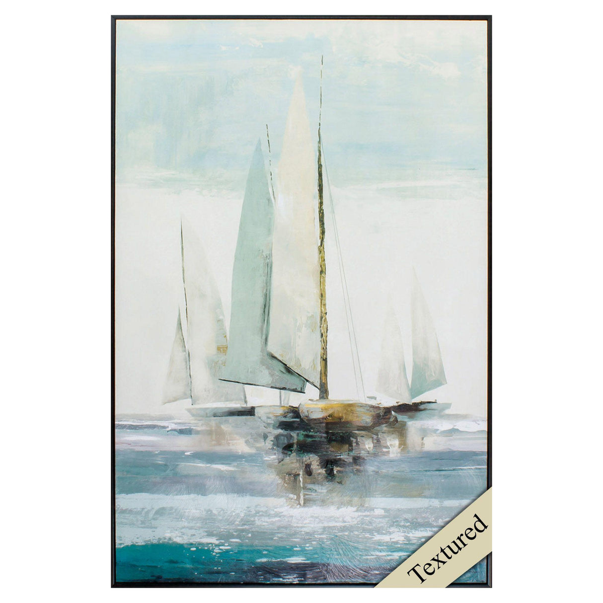 Paragon Quiet Boats Turquoise 36 X 24 X 2 Wall Art