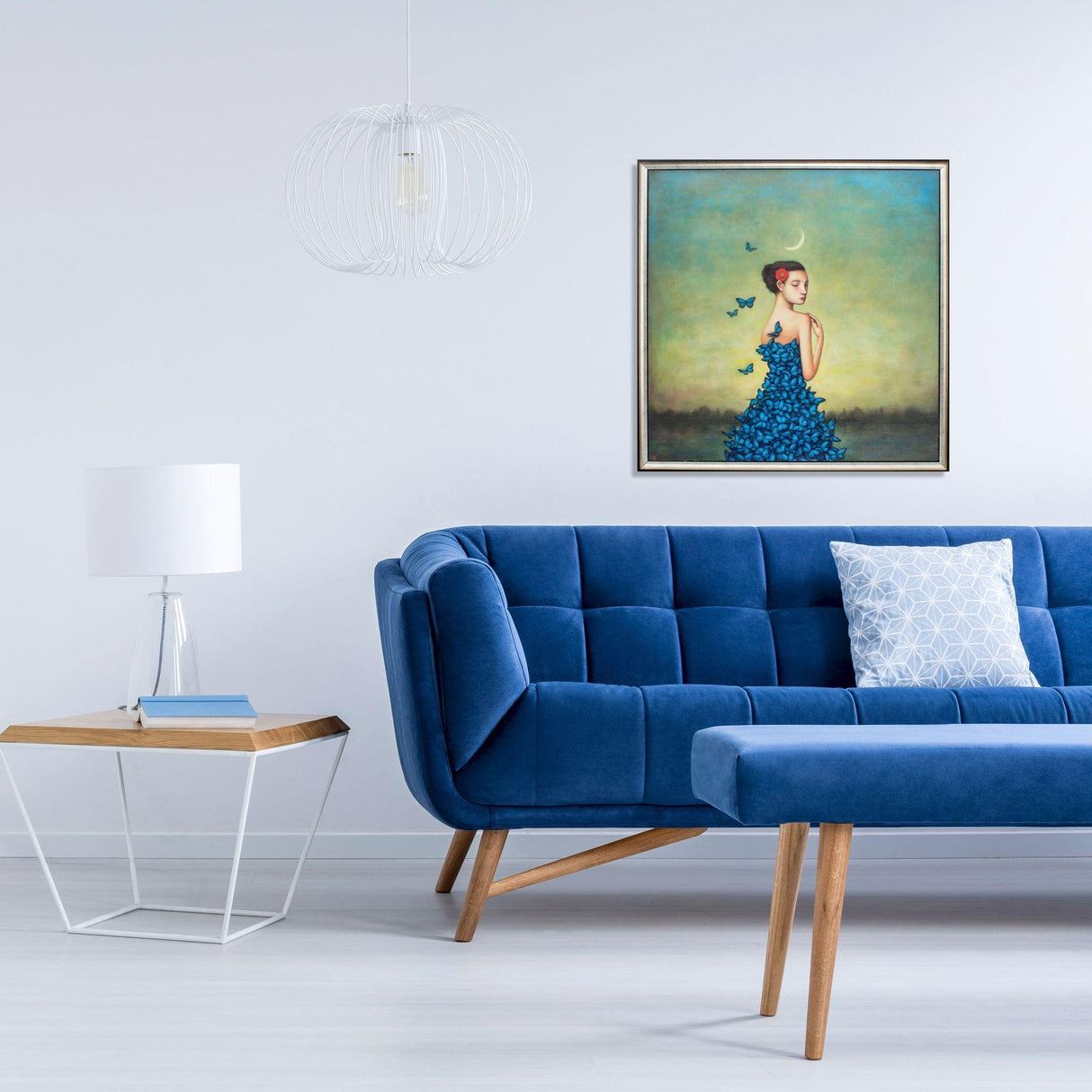 Paragon Metamorphosis in Blue Blue 25 X 25 X 2 Wall Art